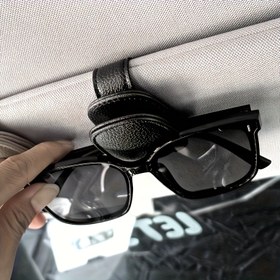 Resim 1/3 adet Rastgele Teslimat Evrensel Araba Güneşlik Moda Gözlük Tutucu, PVC Malzeme, Araba Gözlük Braketi, Arabalarda Ortak Aksesuarlar, Gözlük Depolama Rafı 