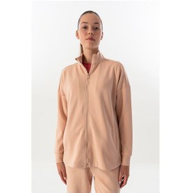 Resim Maraton Comfort Kadın Dik Yaka Pembe Eşofman Üstü 