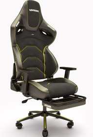 Resim Warrior Kratos Oyuncu Koltuğu - Antrasit / Sarı - Ayak Uzatmalı Üst Sınıf Bilgisayar Koltuğu 