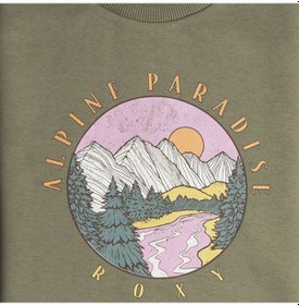 Resim Roxy Roxy Morning Hike Rg B Kız Çocuk Yeşil Sweatshirt 17844 Haki 