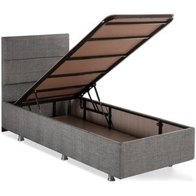 Resim Nironyatak Niron Silver Baza Ve Başlık Seti 100 x 200 CM Cm Tek Kişilik Kaydırmaz 