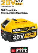 Resim Genel Markalar SGS5498 - 20 Volt 4 Amper Yedek Akü Batarya (SGS Plus 4 Amper Akülü Aletlere Uyumludur) 