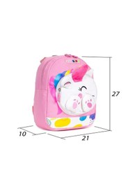 Resim Sevimli Kedi Figürlü Anaokulu Çantası - Pembe #REF! 