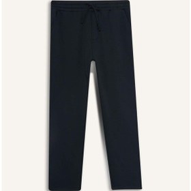 Resim Defacto Regular Fit Beli Bağcıklı Cepli Düz Paça Kalın Eşofman Altı D7836ax25aunv91 Lacivert 