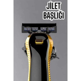 Resim Jilet Başlıklı Tıraş Makine Sinek Kaydı Tıraş Seyahat Tipi Suya Dayanıklı 