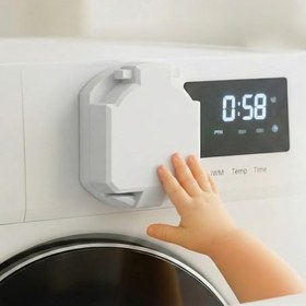 Resim Beyaz Eşya Düğme Kilidi - Çocuk Güvenlik Kapağı - Standart Boy Beyaz Renk - 4-5.5cm 