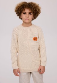 Resim Nebbati BG Store Erkek Çocuk Beyaz Kazak 