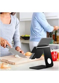 Resim Metal Masa Üstü Telefon Tablet Akıllı Saat Tutucu Standı Telefon Tablet Standı 
