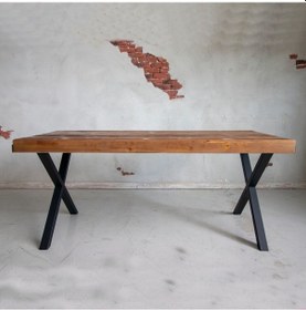 Resim Deryawood Deryawood Masif Ahşap Yemek Masası 200*85 Cm 