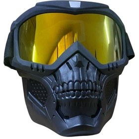 Resim Gear5 Motosiklet Kask Maskesi Kuru Kafa Sarı 