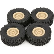 Resim Sagrado 4 Adet Kauçuk Jant Lastik Lastik Rc 1/16 Tırmanma Paletli Araba Wpl B-1/b-24/c-14/c-24/b-16 Kamyon Modeli Yedek Parça Aksesuarları, Sarı (Yurt Dışından) 