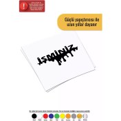 Resim Isim Soyisim Akan Sıvı - Araç, Oto, Laptop, Duvar Uyumlu Sticker 60*30 cm 