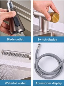 Resim Mutfak Evye Bataryası Şelaleli Yeni Tasarım Fiskiyeli Mat Krom.. Mat Krom 