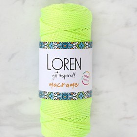 Resim Loren Macrame Neon Sarı El Örgü İpi - L114 