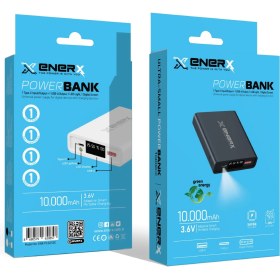 Resim ENERX Enr-p1025dc 10000 Mah 2.1 Amper Led Göstergeli Powerbank Siyah 