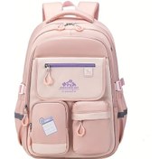Resim Meridiangoods Zuonu Moda Lisesi Ve Üniversite Sırt Çantası Açık Pembe 6 Katmanlı Büyük Kapasite Dayanıklı Okul Çantası Açık Pembe 