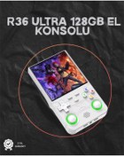 Resim cenk x store R36 Ultra Taşınabilir Konsol – 3000 mAh Batarya, WiFi ve RGB Destekli, 30.000 Oyun 
