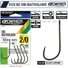 Resim Owner 5123 Ebi Baitholder Black Chrome İğne No: 2/0 
