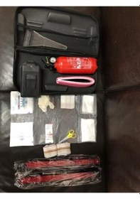 Resim Trafik Seti Ilkyardım Lüx Çantalı 1 Kg Yangın Tüplü 