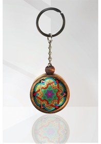 Resim Mandala Ahşap Anahtarlık Tek Ebat N11.3283 