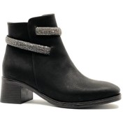 Resim Asya Bilek Şerit Taş Kemerli Kısa Topuklu Kadın Bot 001 