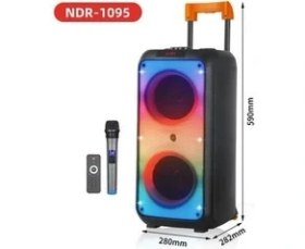 Resim Tastech Kablosuz Mikrofonlu Bluetooth Speaker Taşınabilir Tekerlekli Büyük Boy Kablosuz Şarjlı Hoparlör 