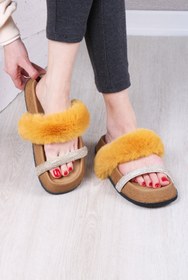Resim Glenz Kadın Günlük Taşlı Peluş Terlik TS1133 
