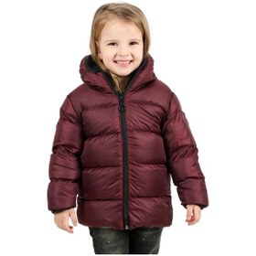 Resim Spor Kız Çocukpolarlı Kürklü Kapüşonlu Su Geçirmez Rüzgara Dayanıklı Şişme Mont-87 Bordo 