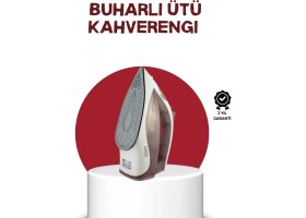 Resim MiraLive Seramik Tabanlı Buharlı Ütü 2200W Dikey Ütüleme 300ML Kahverengi 
