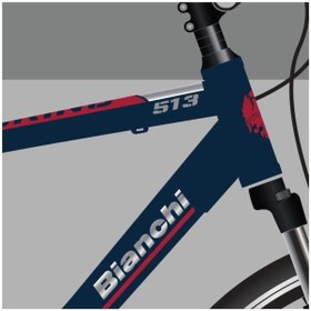 Resim Bianchi Touring 513 510H 28" 21-V Hd Mat Derin Mavi-Koyu Kırmızı-Krom Trekking Bisikleti 