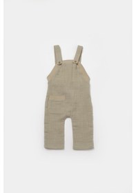 Resim Organik Uzun Kollu Kazak & Salopet Seti Csym7046 001 