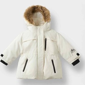 Resim Defacto Kız Bebek Kapüşonlu Fermuarlı Şişme Mont F4157a525wner134 Ekru-er134 