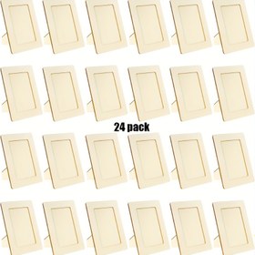 Resim 24 adet 5 inç Ahşap DIY El Yapımı Fotoğraf Çerçevesi 