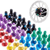Resim 12 Adet Paslanmaz Çelik M5x10mm Bisiklet Disk Fren Rotoru Civataları - Çeşitli Renklerde Dayanıklı MTB Vidaları, Geliştirilmiş Tutuş için T25 Düz Başlı, Bisiklet Bakımı|Renkli Bisiklet Parçaları|Paslanmaz Çelik Civatalar 