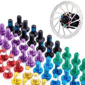 Resim 12 Adet Paslanmaz Çelik M5x10mm Bisiklet Disk Fren Rotoru Civataları - Çeşitli Renklerde Dayanıklı MTB Vidaları, Geliştirilmiş Tutuş için T25 Düz Başlı, Bisiklet Bakımı|Renkli Bisiklet Parçaları|Paslanmaz Çelik Civatalar 