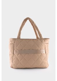 Resim Kapitoneli Paraşüt Çanta - Laptop Bölmeli, Büyük Cepli, Suluk Gözlü, Valiz Aparatlı Bej 