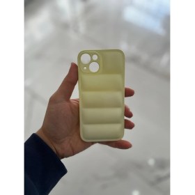 Resim Eaksesuarnet Apple iPhone 13 Uyumlu Şişme Puffer Silikon Kılıf Açık Sarı 