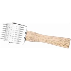 Resim Yunboo Arıçılık Bal Zıbın Ayıklama Aleti - Ahşap Kollü, Çelik Ve Plastik Birleşik, Tıkanmaz İğneli Rulmanlı Zıbın Alıcı 