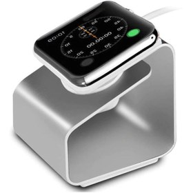 Resim Microcase Apple Watch Seri 5 40 Mm Için Alüminyum Şarj Standı - Gümüş 