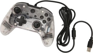 Resim Gamepad Joystick Sıfır Gecikme Çift Sabit Titreşim RGB Aydınlatma Kablolu PC Oyun kumandası (Beyaz) 