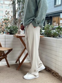 Resim MP4025 - Modal Kumaş Baggy Pantolon Krem - m 