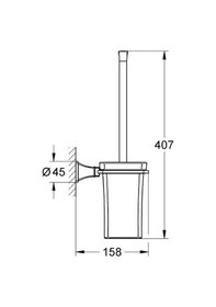 Resim Grohe Grandera Tuvalet Fırçalığı Banyo Aksesuarı - 40632000 