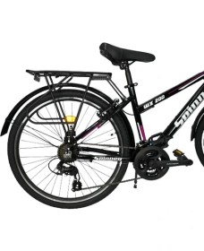 Resim Corelli Spınney WX200 26" Jant 21 Vites V Fren 16" Alüminyum Kadro Siyah Pembe Beyaz Kadın Şehir Bisikleti 