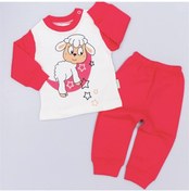 Resim Bebelive Kuzu Baskılı Kız Bebek Pijama Takımı 5703 
