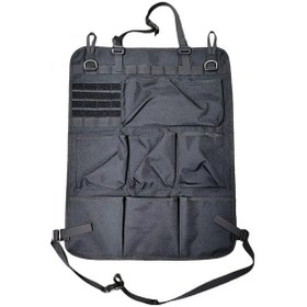 Resim Xuweiwei Black 1 Parça Ağır Hizmet Tipi Araç Koltuğu Arkası Organizatör Çok Bölmeli Suv Sedan Kamyon 