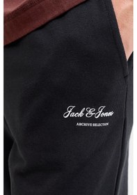 Resim Jack & Jones Erkek Jpstgordon Logo Detaylı Çift Cepli Eşofman Altı 12288641 Siyah Siyah 