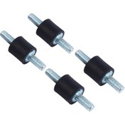 Resim Jeemson 4 Adet M4 Uçlu Vida Gümüşleme Tamponlayıcı - Motor, Kompresör, Pompa Vibro Gürültü Azaltıcı 10x10 