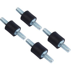 Resim Jeemson 4 Adet M4 Uçlu Vida Gümüşleme Tamponlayıcı - Motor, Kompresör, Pompa Vibro Gürültü Azaltıcı 10x10 