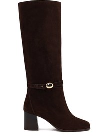 Resim Derimod Kadın Kahverengi Tokalı Süet Deri Çizme 25WFD163510 