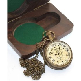 Resim MCM Group Ahşap Kutulu Pirinç Köstekli Saat Model 6 